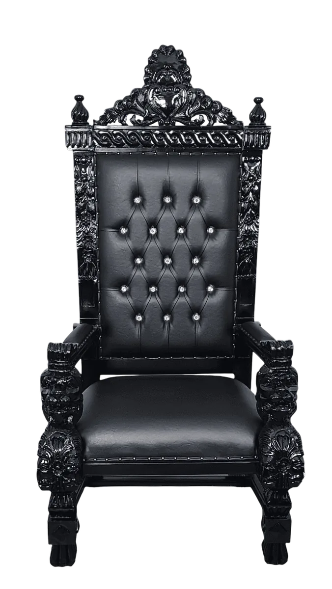 70″ Grand Throne Chair Black/Black Elevate your event with our exquisite 70" Grand Throne Chair in Black.