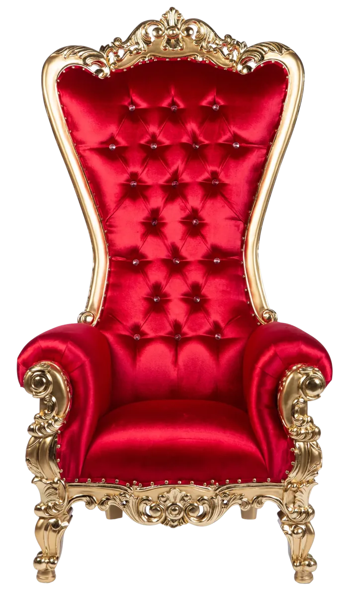 72″ Legend Throne Chair Gold/Red