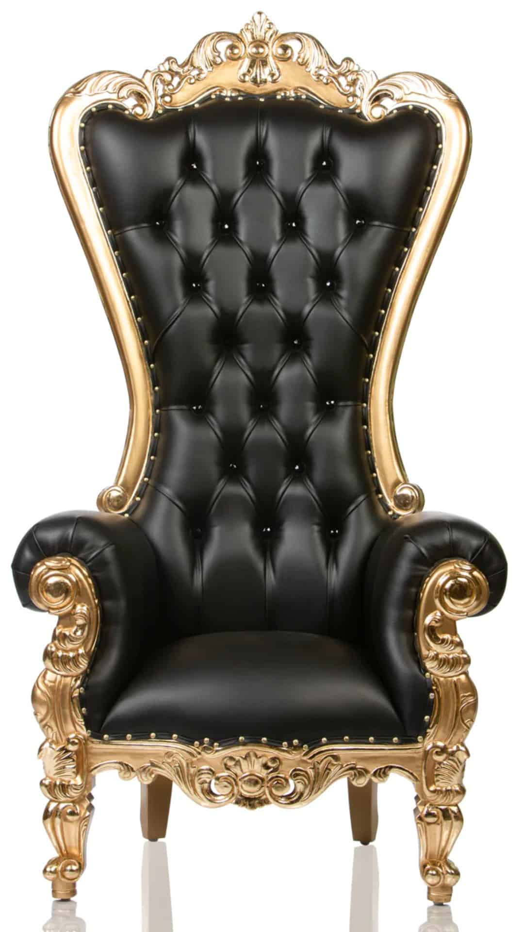 360 photo booth - 72″ Legend Throne Chair Gold/Black