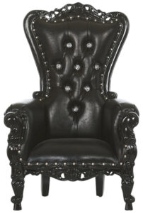 King Queen Royalty kids mini Legend Throne Chair Black and Black